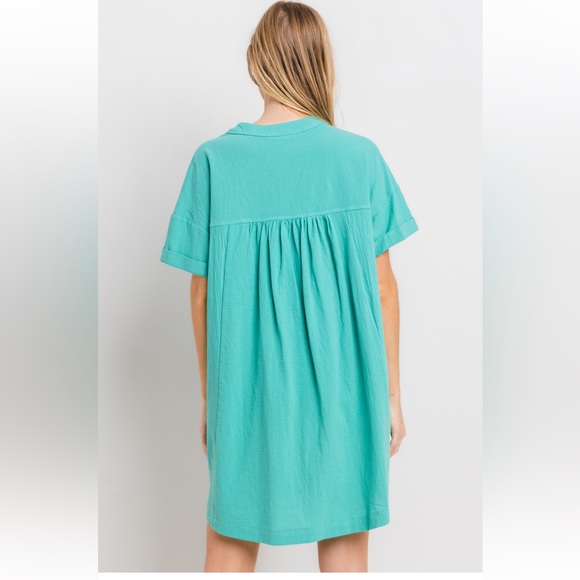 11 Perfect 100% Cotton Gauze Shirt Dress - Picture 4 of 5